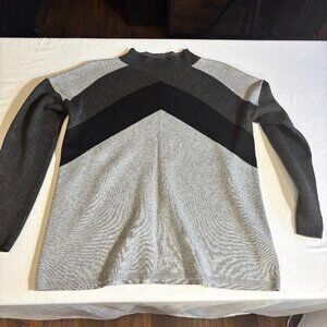 Investments Chevron Colorblock Sweater - Size S
